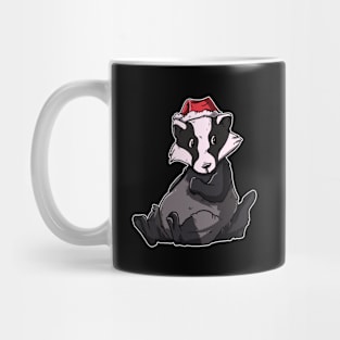 Christmas Badger Mug